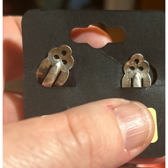 Sterling Silver Clip on Art Deco Earrings - Picture 4 of 13